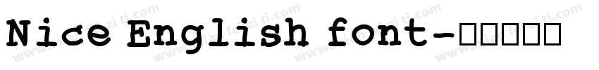 Nice English font字体转换